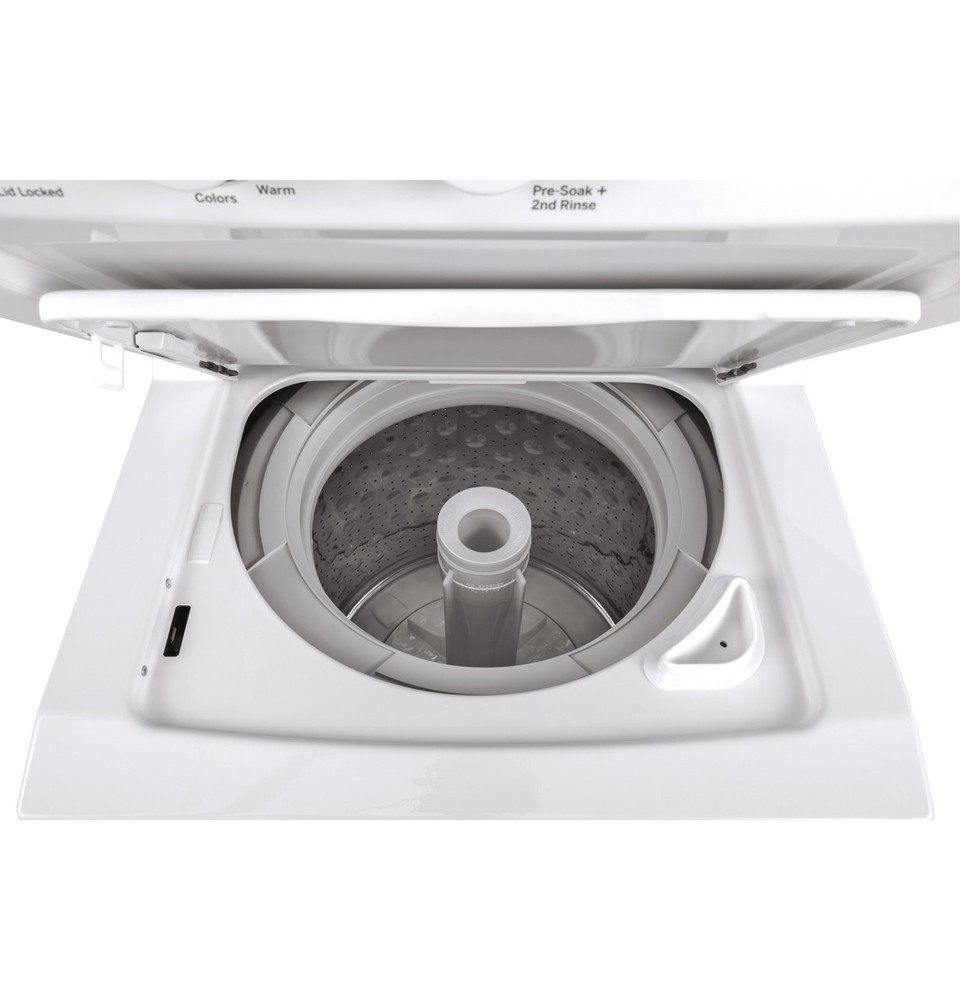 GE Unitized Spacemaker GUD24ESSMWW 24" White Electric Laundry Center NOB #158366