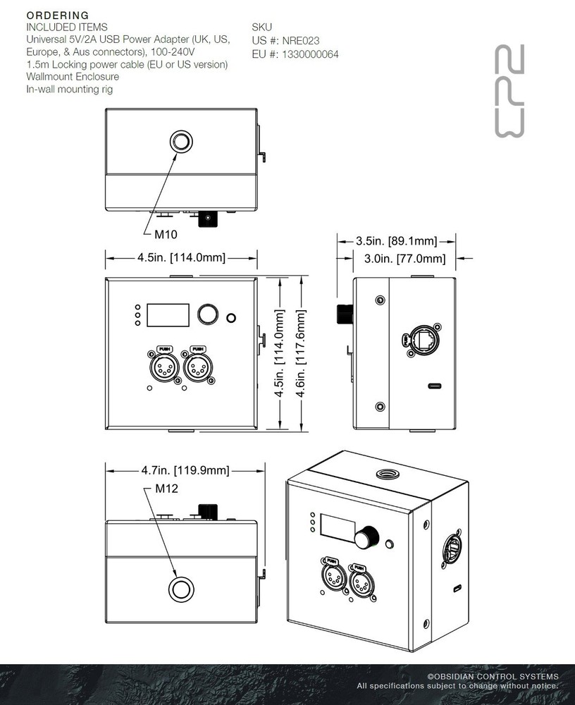Obsidian Control Systems Netron EP2 - Compact Ethernet to DMX Gateway
