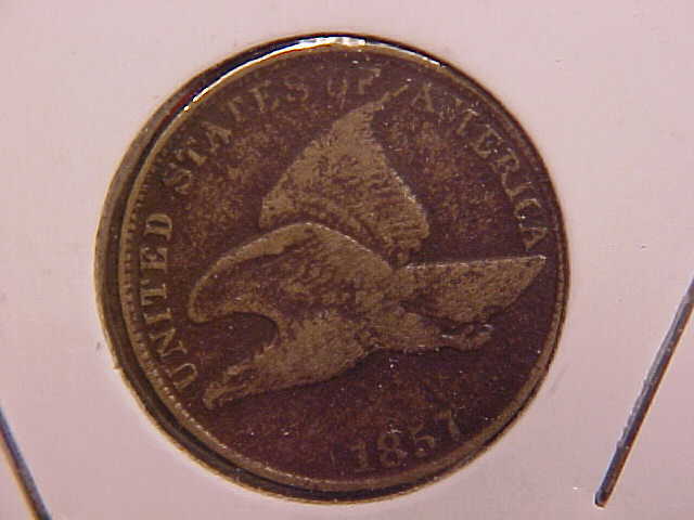 1857 FLYING EAGLE CENT - F - SEE PICS! - (X1680)