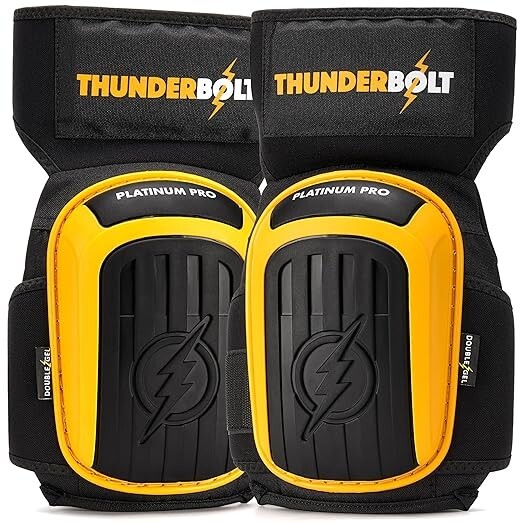 Thunderbolt TB-003 Professional Knee Pads for Work with Double Gel