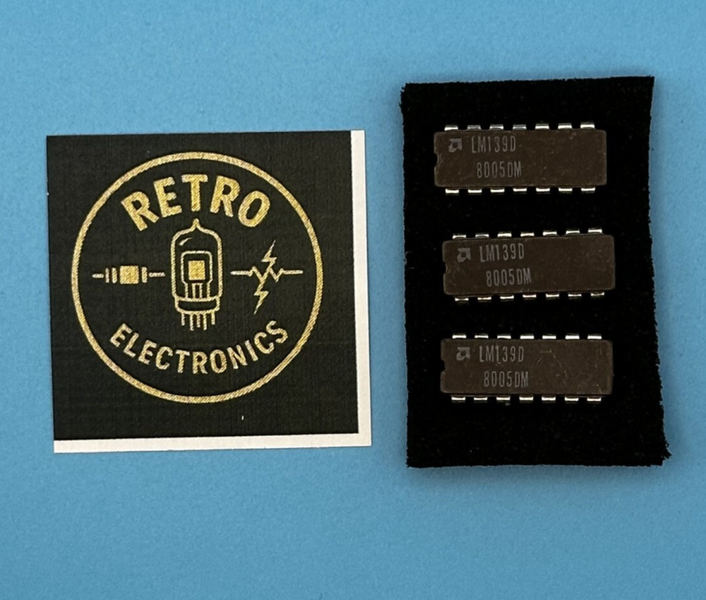 3 PCS, Advanced Micro Devices, LM139D, Quad Differential Comparators, CDIP-14