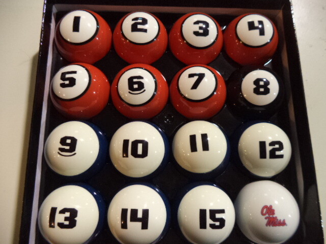 Ole Miss Billiard Ball Set