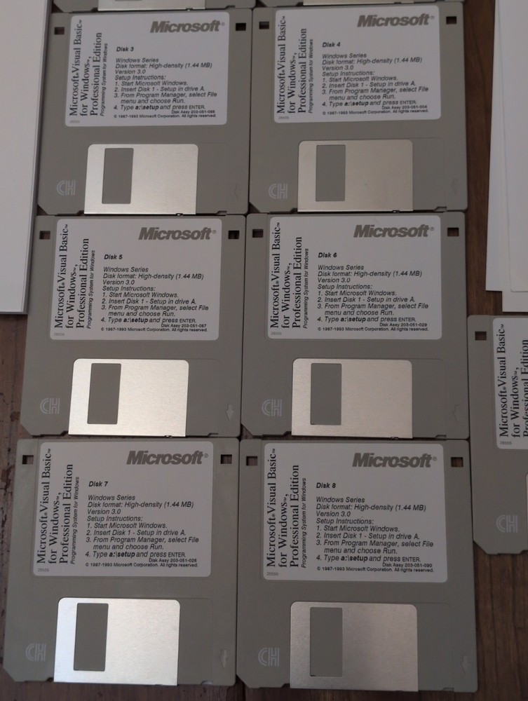 Microsoft Visual Basic Professional Edition Version 4.0 + Control Pack 1.0 3.5"