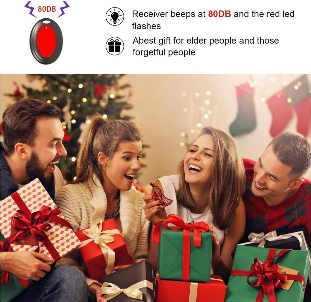 Key Finder & Wireless Tracker Set – 131Ft RF Range, 80dB+ Alert, Includes 1 Tran