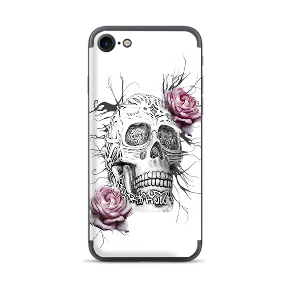 Apple iPhone 7 / 8 Skins Decal Wrap Roses in Skull