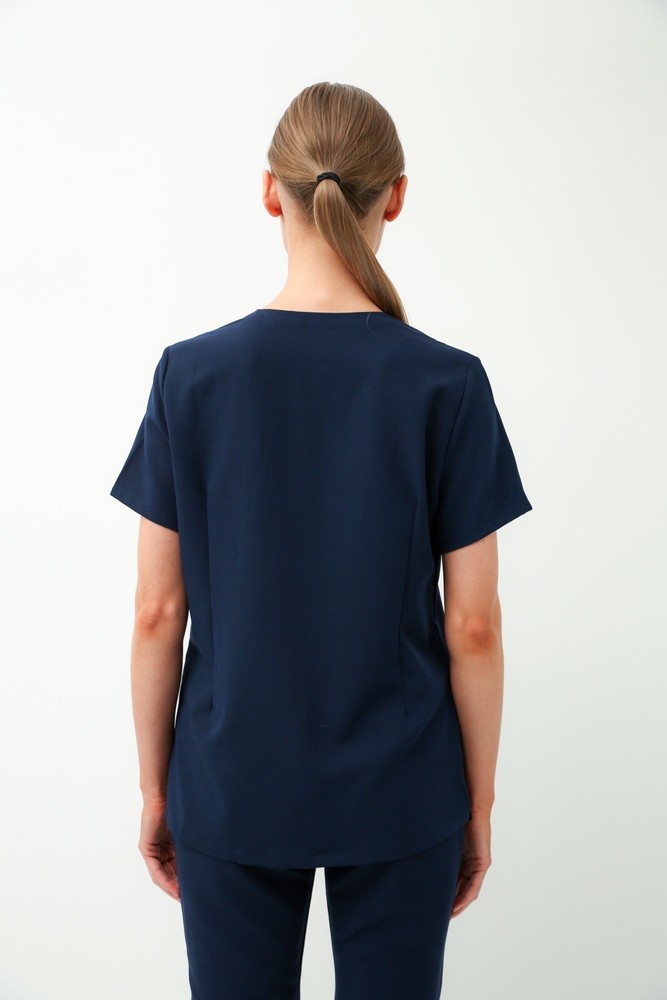 OPLUS - Navy V-Neck Relax Scrub Top
