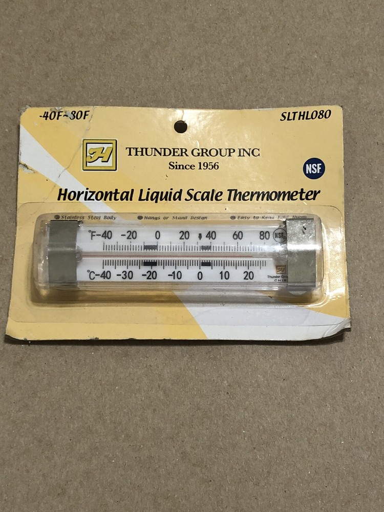 Thunder Group SLTHL080, Horizontal Liquid Scale Thermometer
