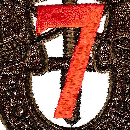7th Special Forces Group Crest OD Green Red 7 Patch