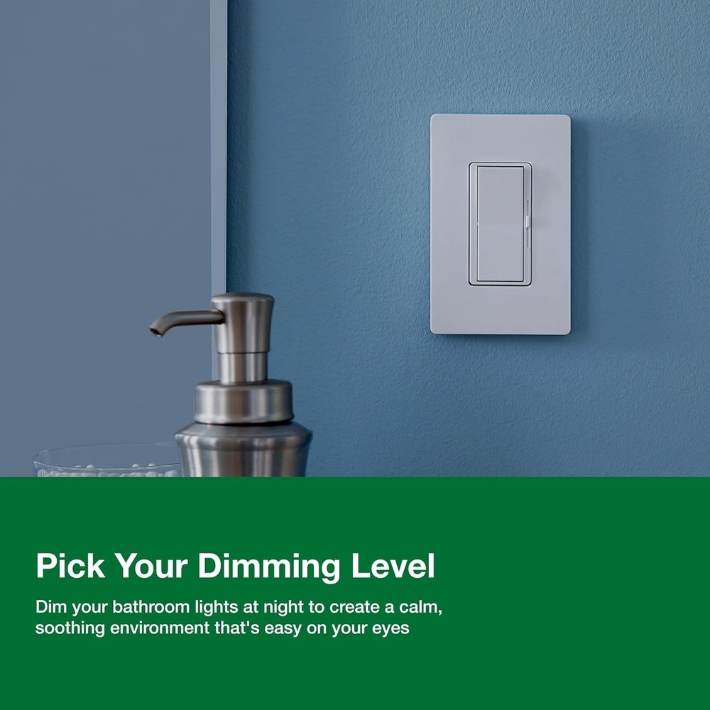 Diva LED+ Dimmer Light Switch for Dimmable LED, Halogen, and Incandescent Bul...