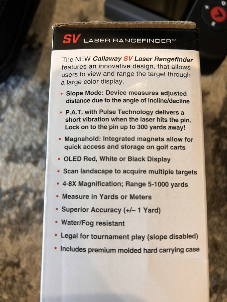Callaway Golf Screen View Laser Rangefinder. With case