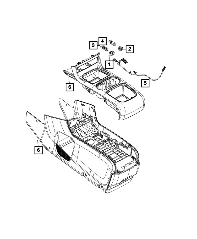 Genuine Mopar Console Wiring 68143511AA
