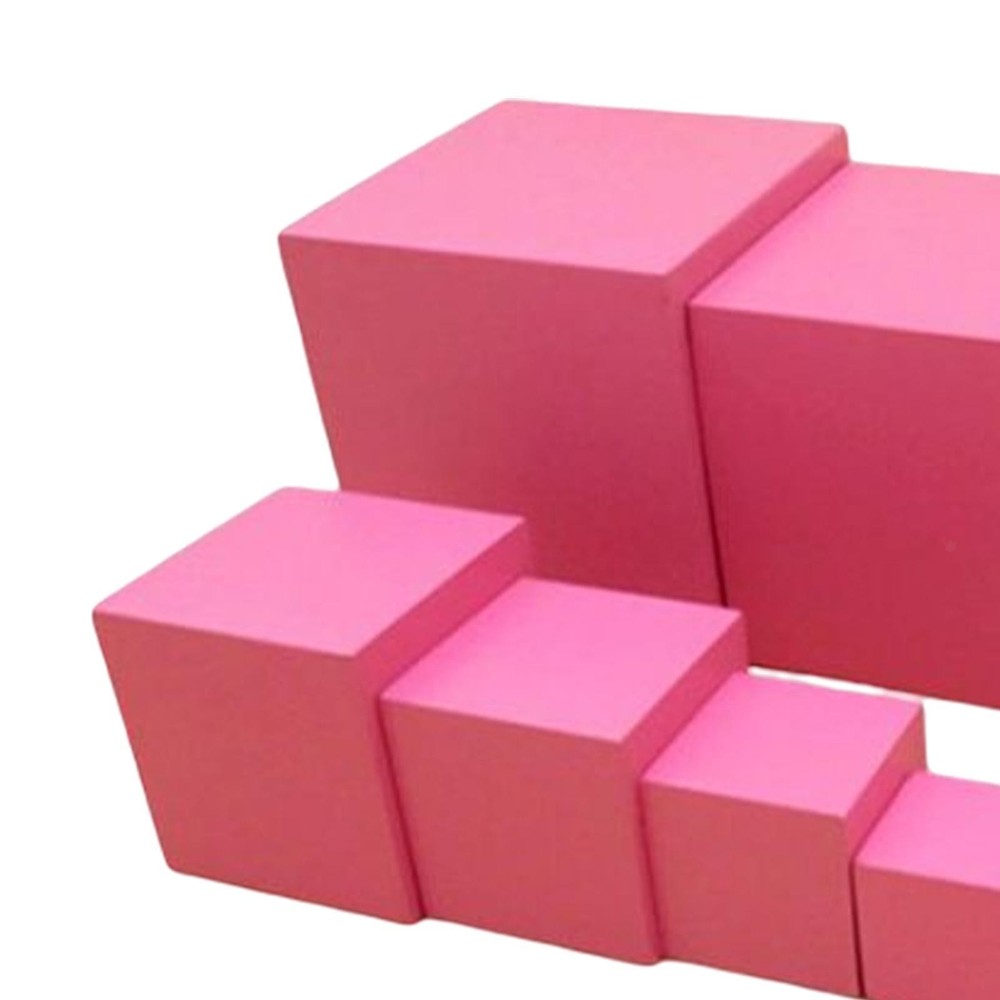 Montessori Learning Pink Tower Professional Early Teaching Learning Educational