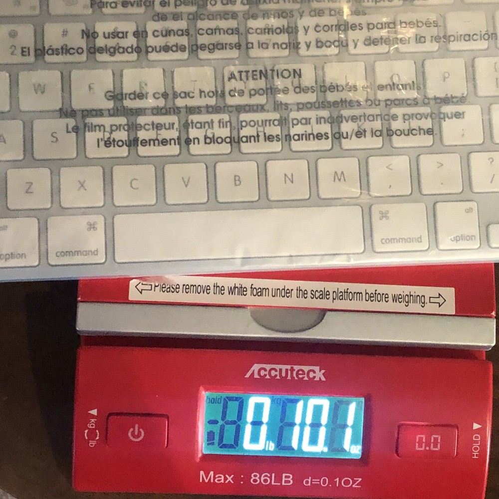 Apple A1314 Wireless Bluetooth Keyboard Silver And White