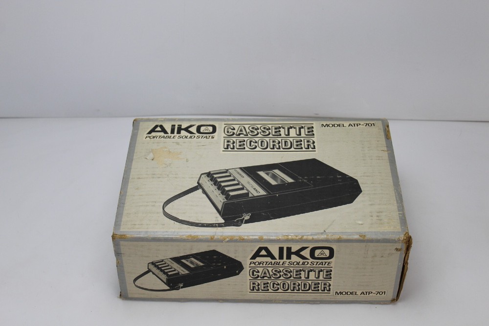 VINTAGE AIKO ATP-701 Japan Solid State Cassette Recorder With Box