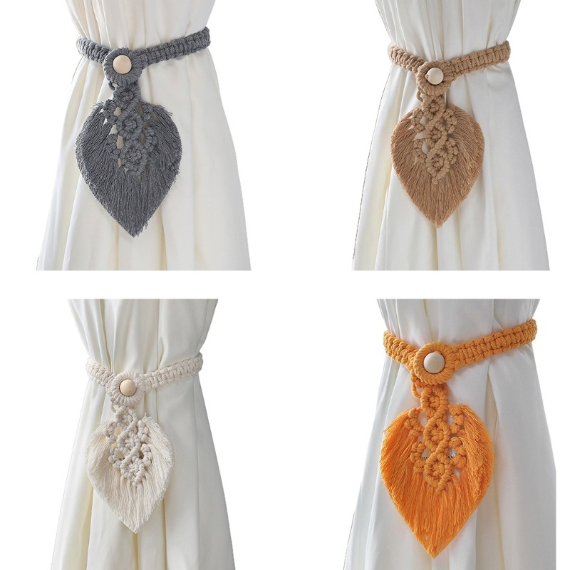 Nice Cotton Rope Drapery Holdback Curtain Decor Macrame Curtain Strap Ornaments
