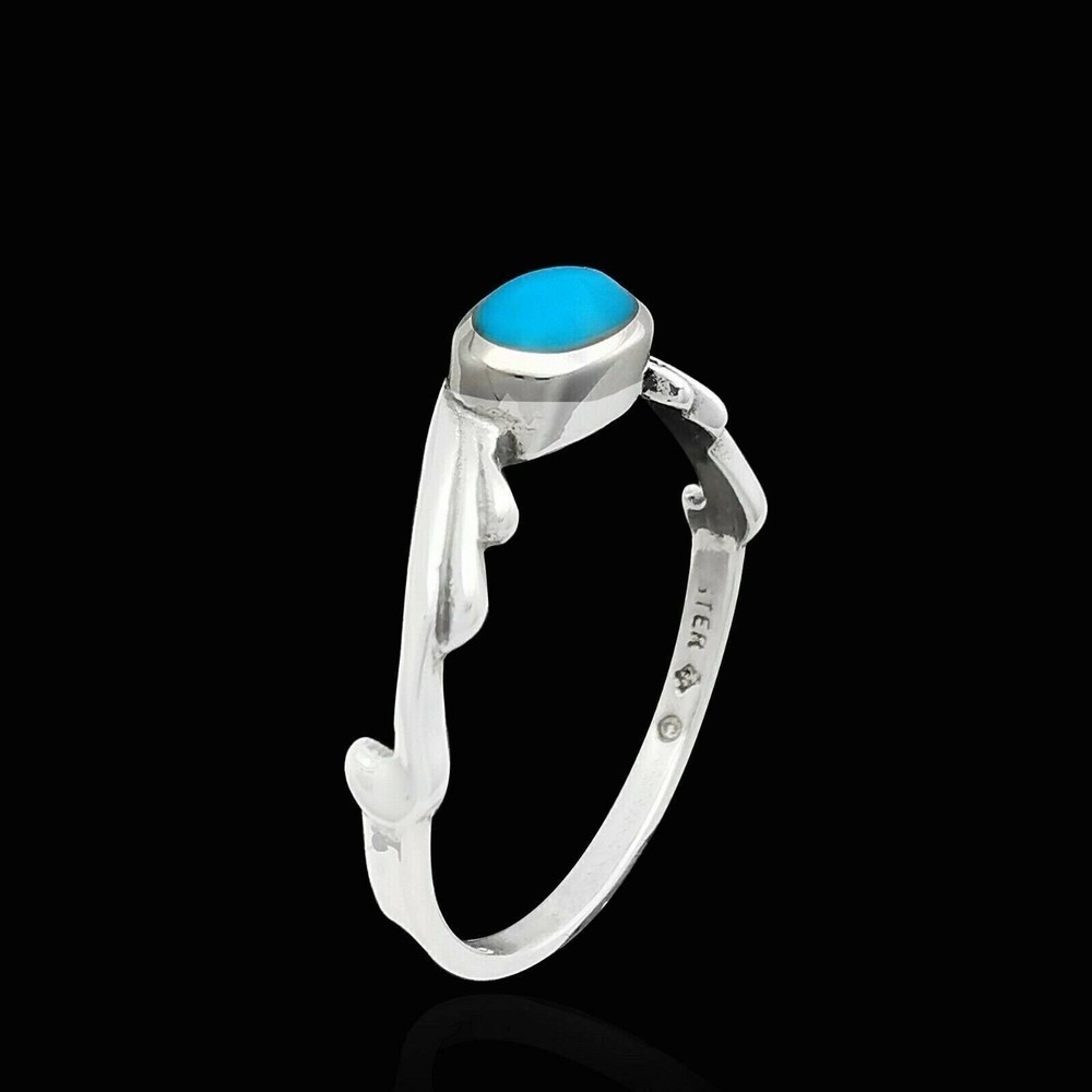 Tiara Oval Ring, Blue Resin, Size: 7