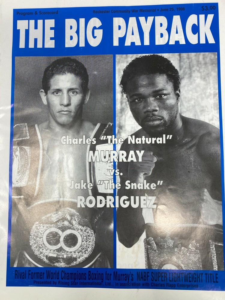 1996 Rochester NY Murray vs Rodriquez Fight Program