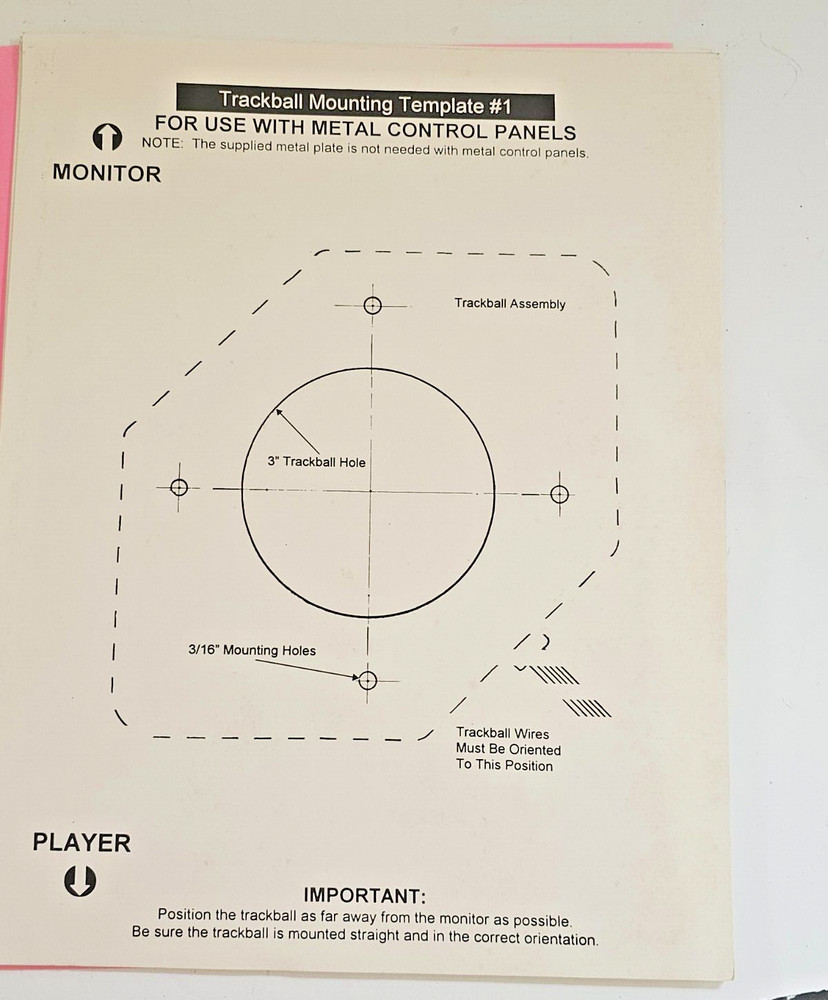 TRACKBALL INSTALLATION TEMPLATES INSTALLATION MANUAL