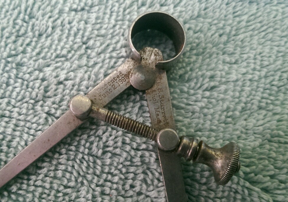 Vintage Starrett Flat Leg Inside Calipers 3"