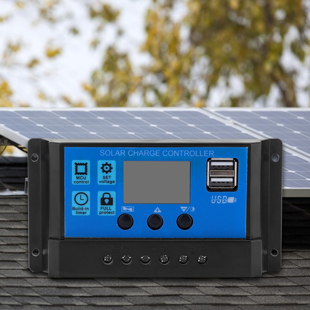 10W 12V Dual USB Solar Panel Battery Charger Kit Car Boat W/Cable & Controller