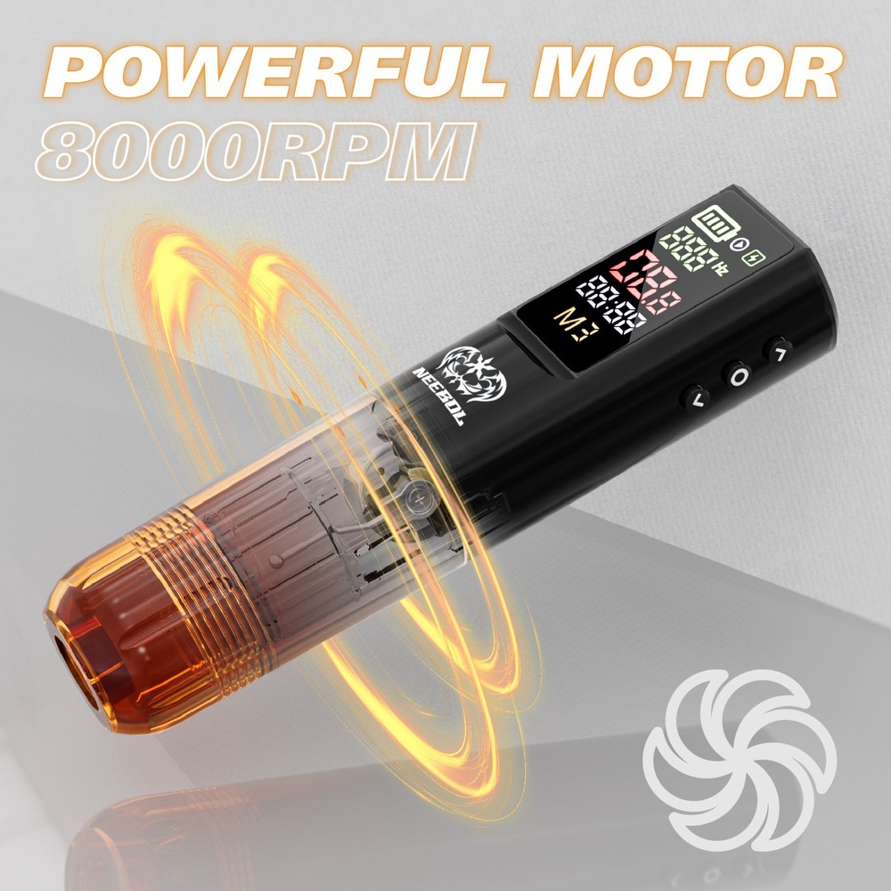 Beginner Tattoo Kit - 1600mAh Lightweight Plastic Pen Machine Full Starter Set