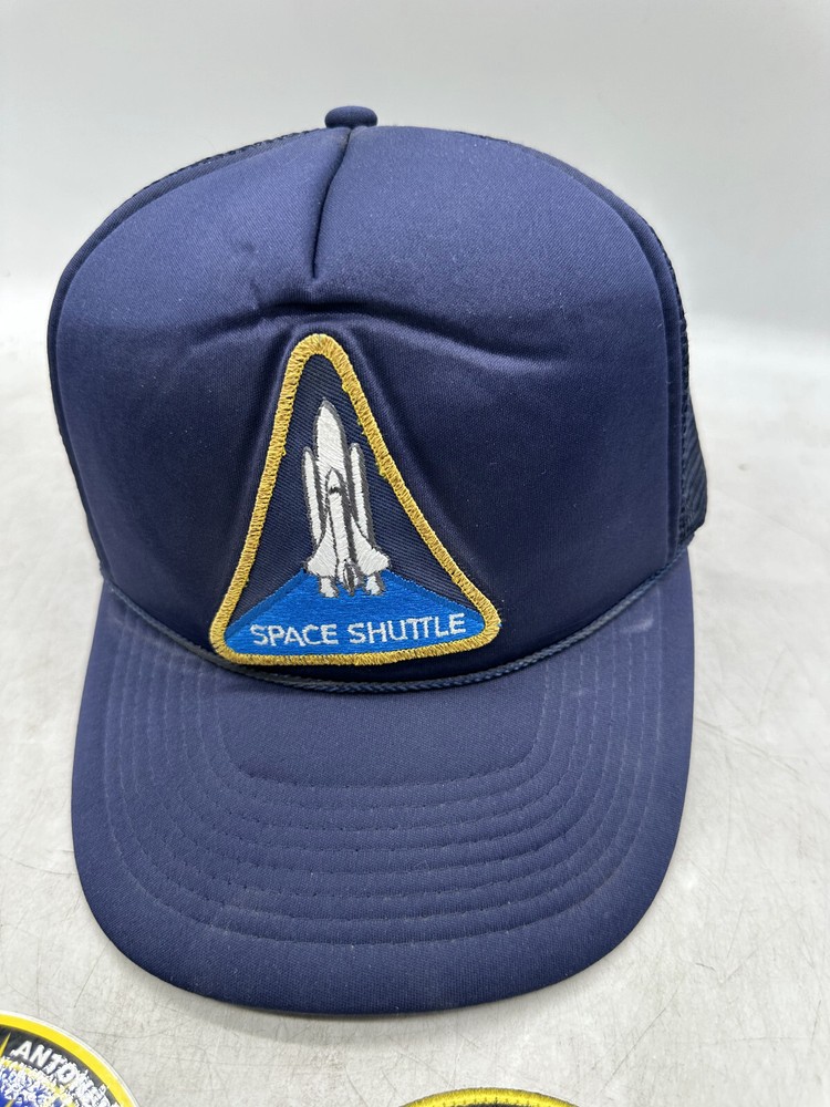 Space Shuttle Snapback Hat Cobra Cap Plus Atlantis STS-132 Patch & Sticker