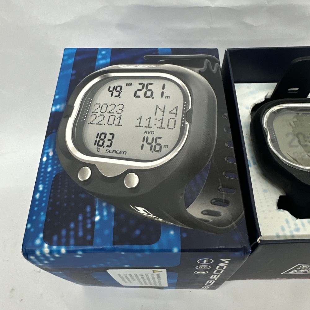 OPEN BOX Seac Screen Scuba Dive Computer Wrist Watch - Black / White