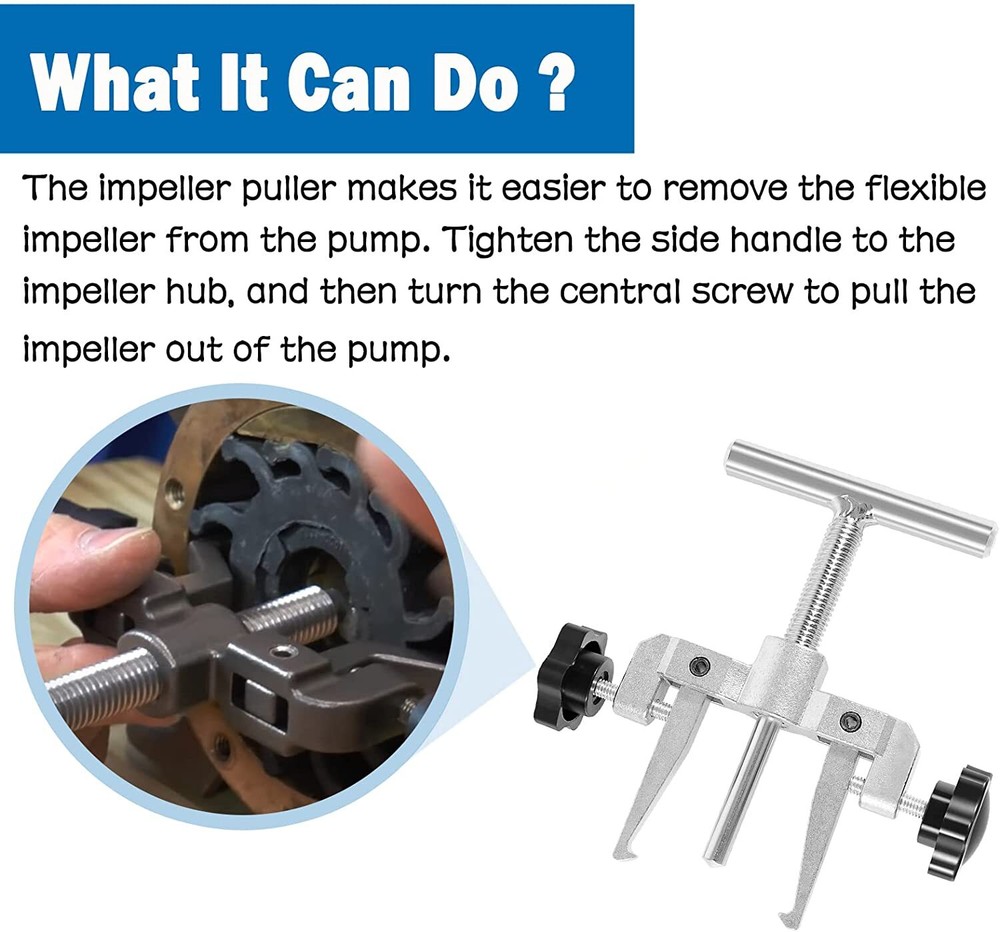 660040-1 Impeller Puller Tool for Jabsco 2-1/4" to 2-9/16" Marine Impeller Pull