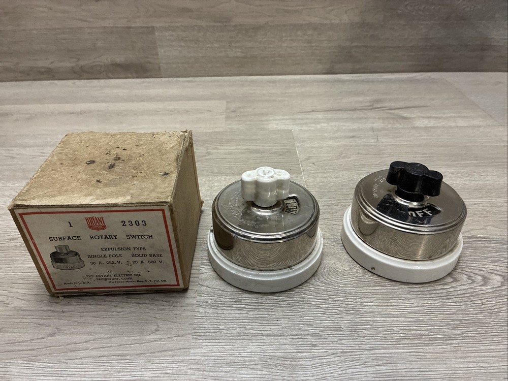 (2) Bryant Surface Rotary Switch 30A & 40A Single Pulls (See Desc)