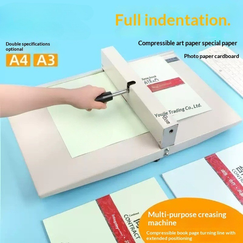 A3/A4 Paper Creasing Machine Manual Spine Bookbinding  Perfect Binding Machine