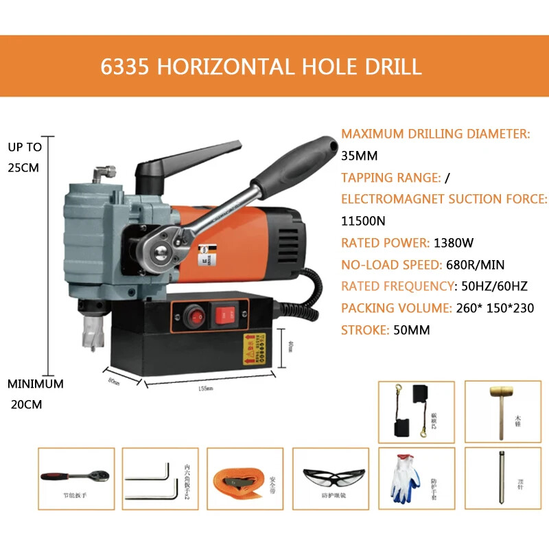 Magnetic Seat Drill Iron Suction Drilling Machine Overhead Drilling Machine