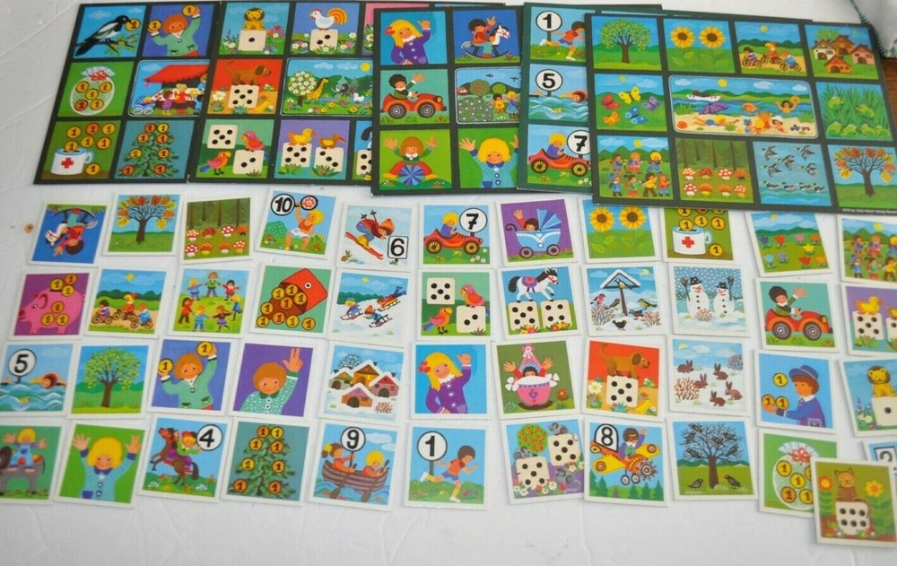 COUNT UP Counting Loto REPLACEMENT CARDS Ravensburger 1970s