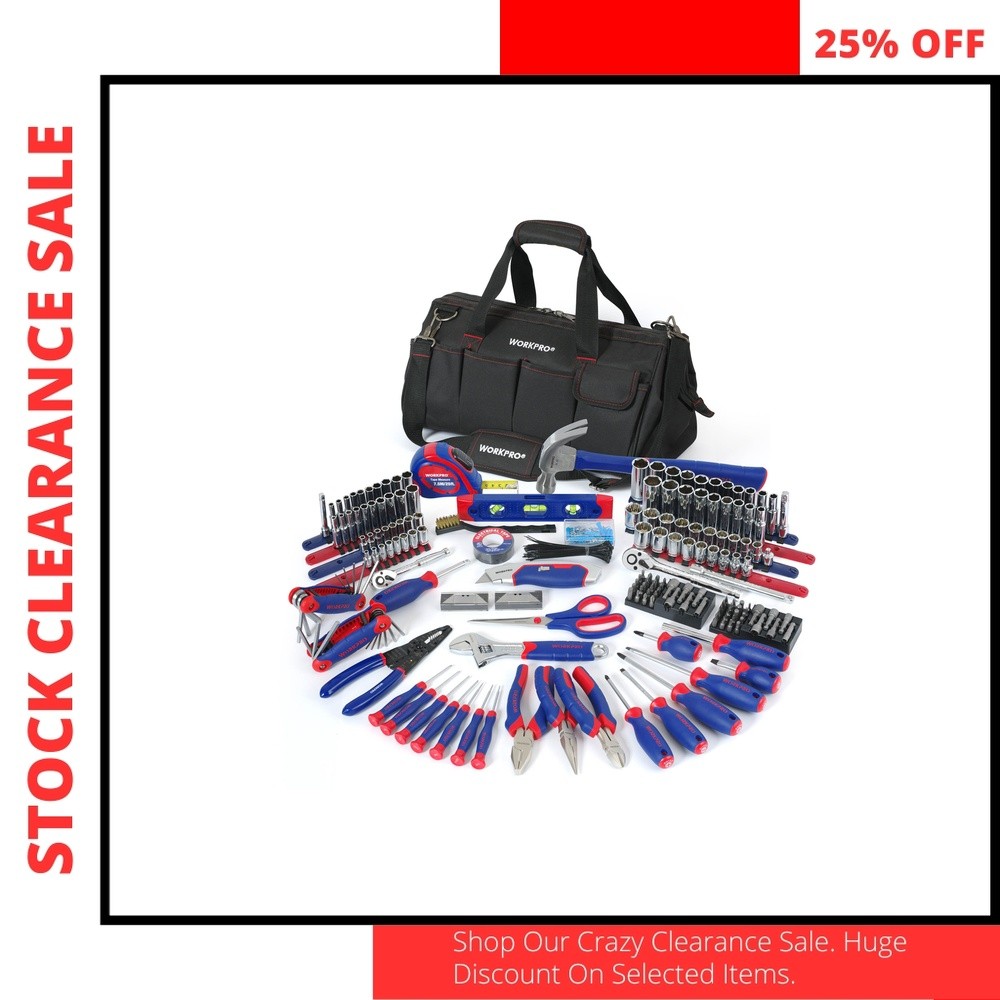 WORKPRO 322Pc Home Repair Tool Kit with Carry Bag