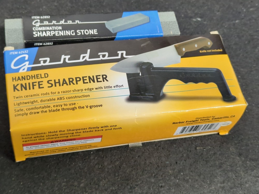 Knife Sharpener Handheld Ceramic ~ And Stone~.