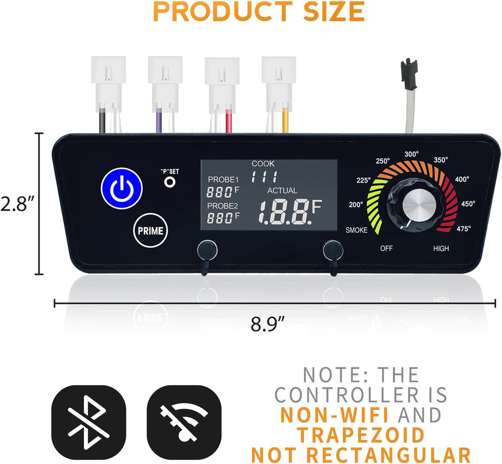 Trapezoid Upgraded Digital Thermostat Control Board (AC03P7) Replacement for Pit
