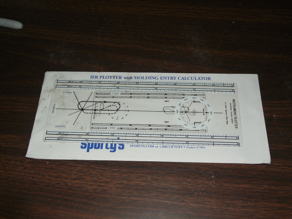Sporty's IFR Plotter with Holding Entry Calculator