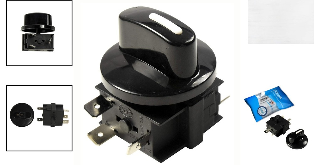 15A Adjustable Rotary Switch for 120V-250V Systems - Quick Connect & Flush Mount