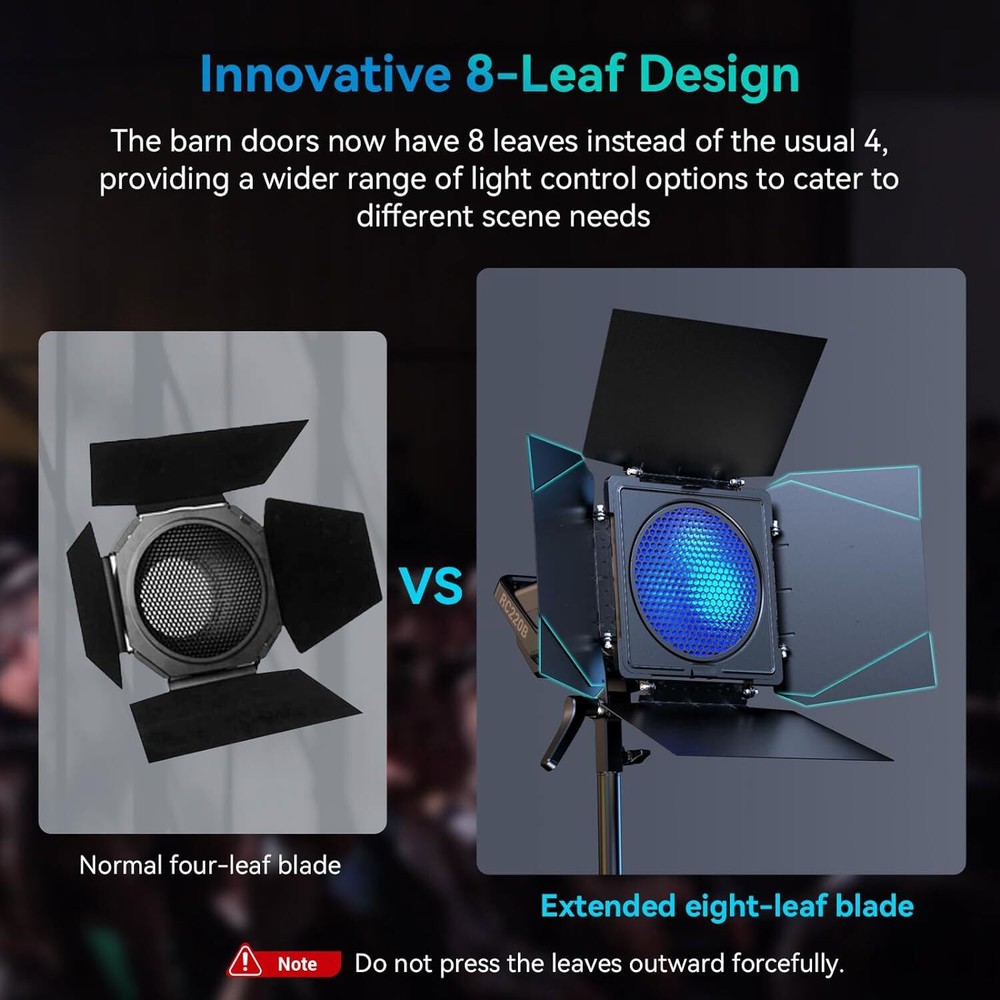 SmallRig 8-Leaf Lighting Barn Doors with Bowens Mount for SmallRig COB Light