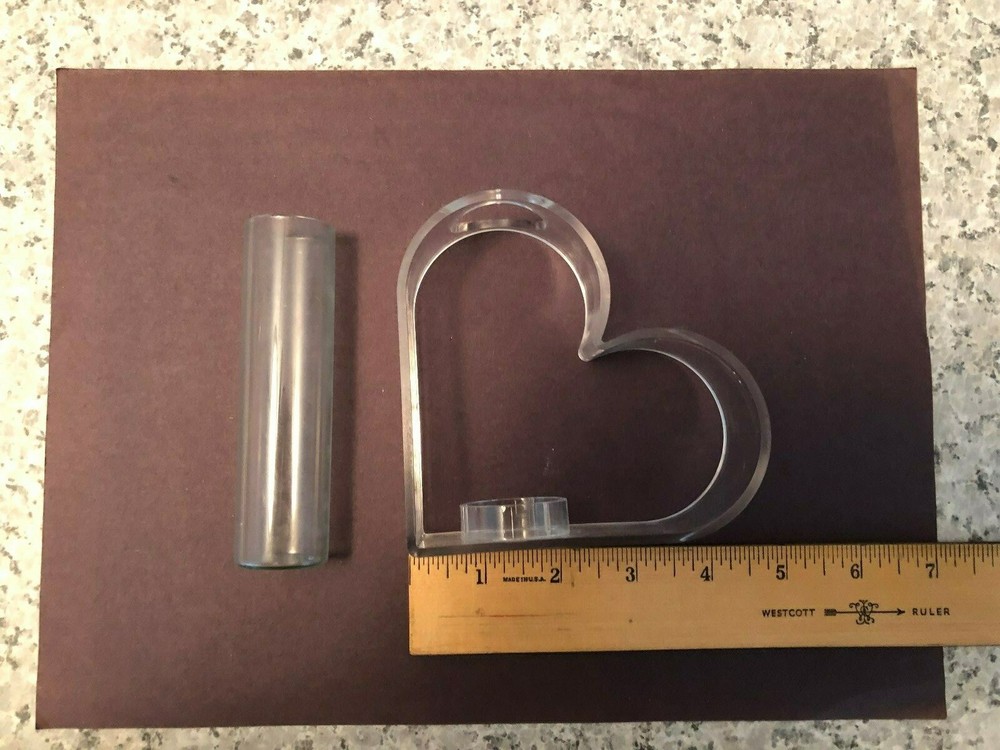 PLASTIC HEART SHAPE VASE