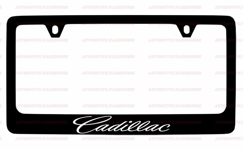 (1) CADILLAC BLACK LICENSE PLATE FRAME