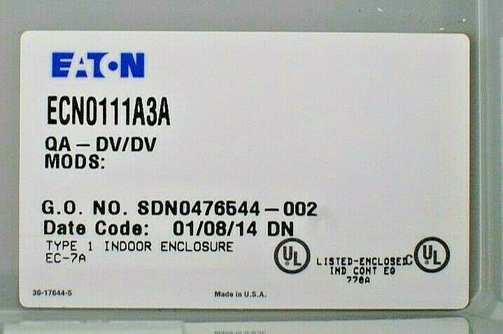 Cutler-Hammer ECN0111A3A Contactor