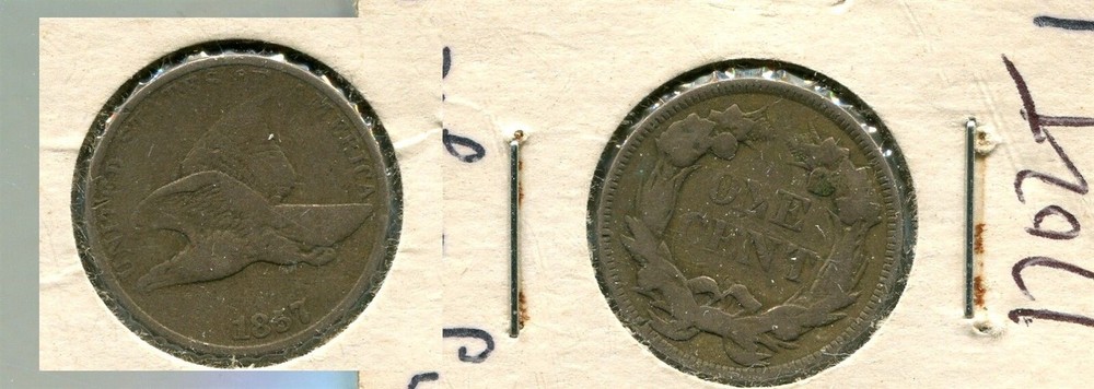 1857 FLYING EAGLE PENNY FINE 1702T