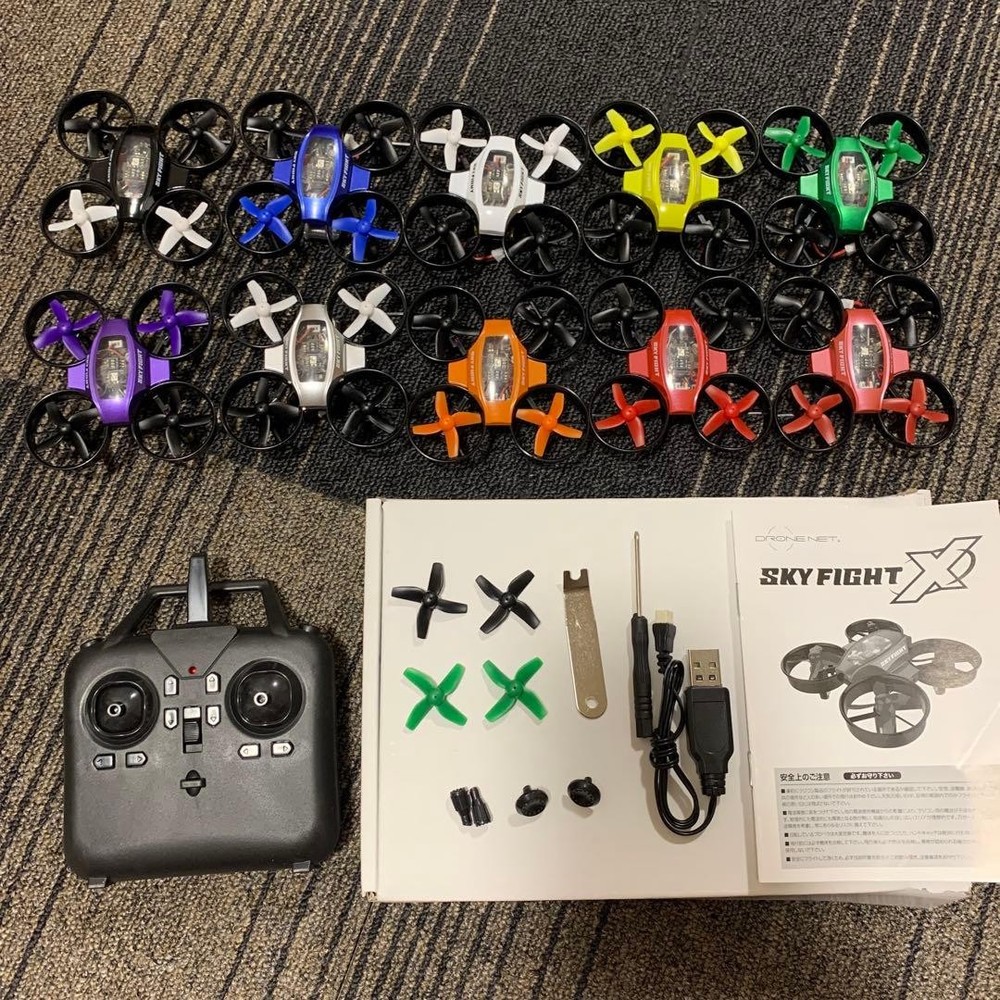 Sky Fight X Mini Drone Bundle 20 Pack Rc Quadcopter Remote Control Camera Fpv