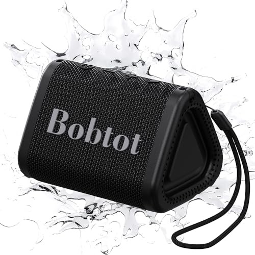 Portable Bluetooth Speaker Wireless, IPX7 Small Shower Speaker Black