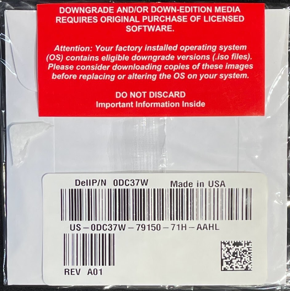 Dell Windows Server 2012 Standard Downgrade Edition Software DVD / DC37W