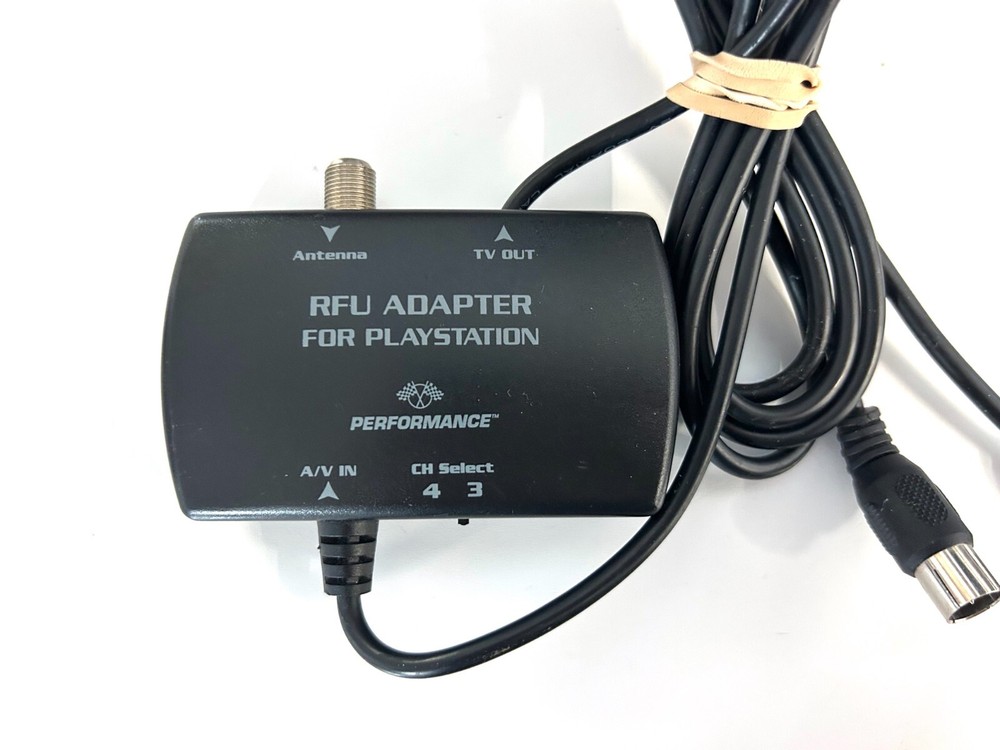 RFU Adapter/modulator For PlayStation 1 By Performance PS1 Black Switch 0E