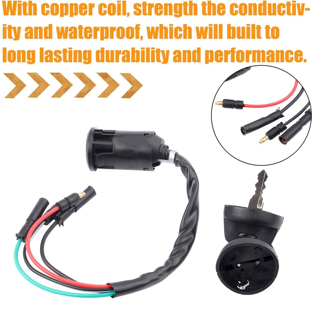 For Honda ATC200M 1985 Ignition Switch 35100-HB6-000 Replacement Includes 2 Keys