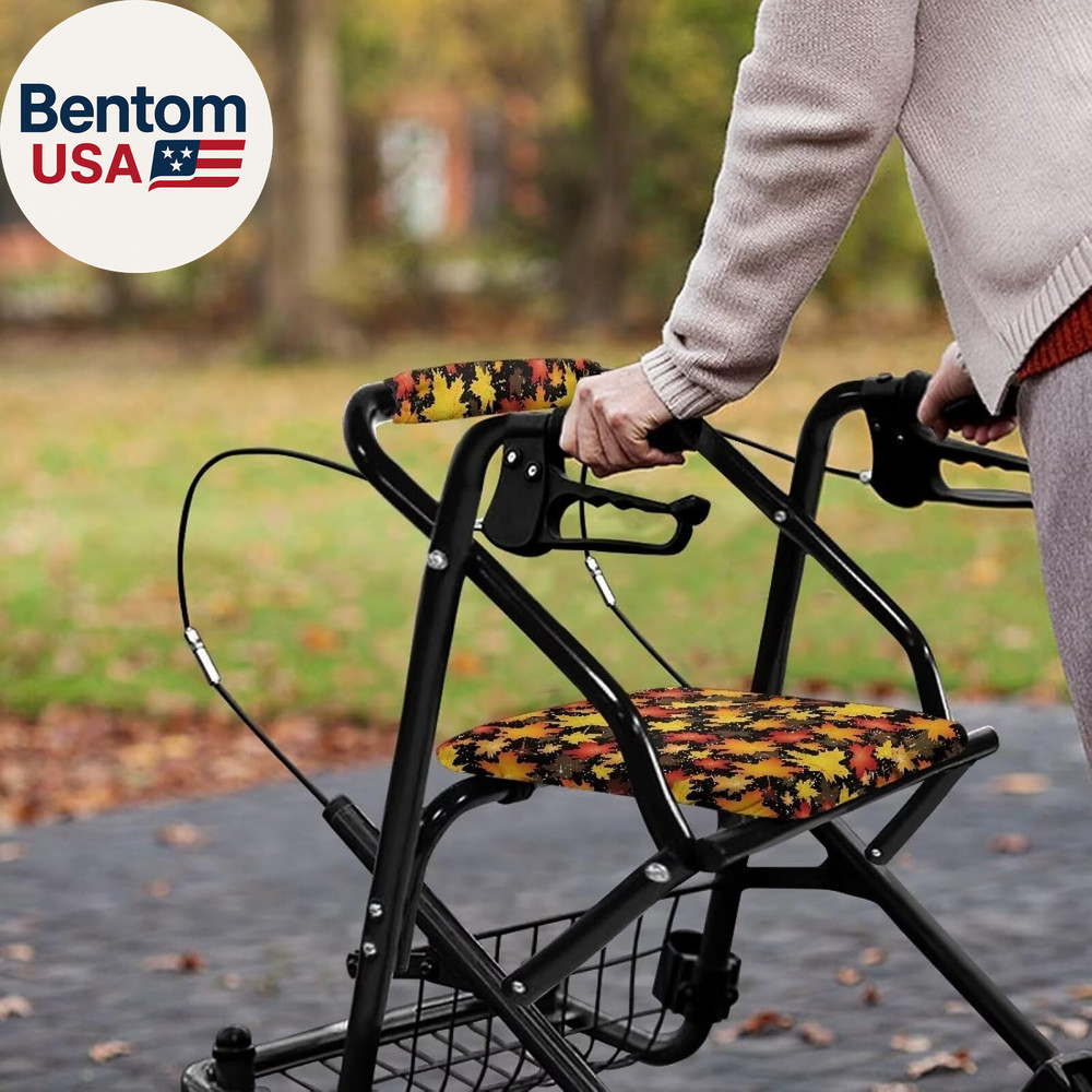 Rollator Walker Seat and Backrest Covers Fall Leaf Rollator Walker Accessories f