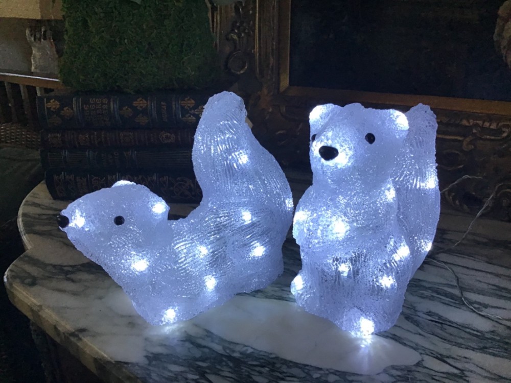 Squirrel light up two acrylic white in one unit Super cute