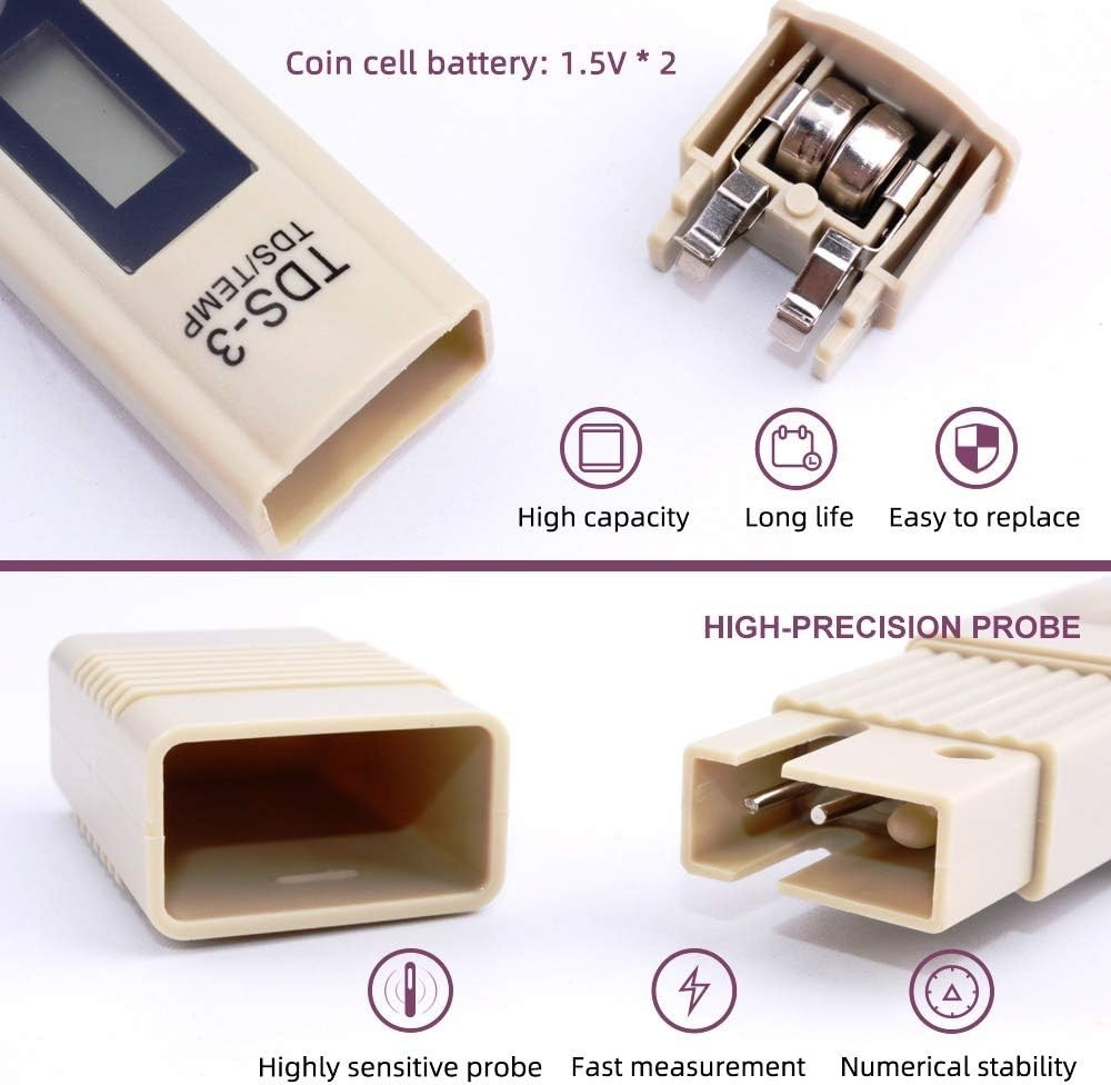 Multifunctional Water Tester with Auto-Off & Hold Features - Compact Design